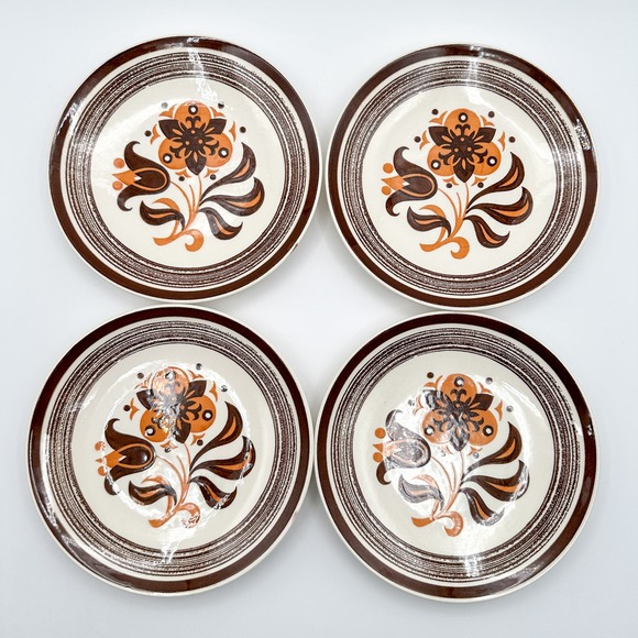 American Ironstone Starfire Dinner Plates Set of Four Retro 70s Vintage - Picture 6 of 12